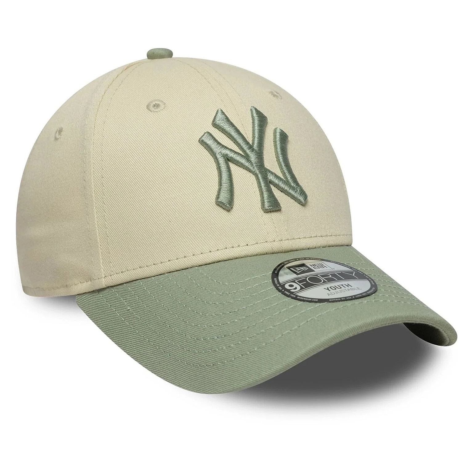 dětská kšiltovka New Era 9FO League Essential MLB New York Yankees Child - Light Cream/Everest Green
