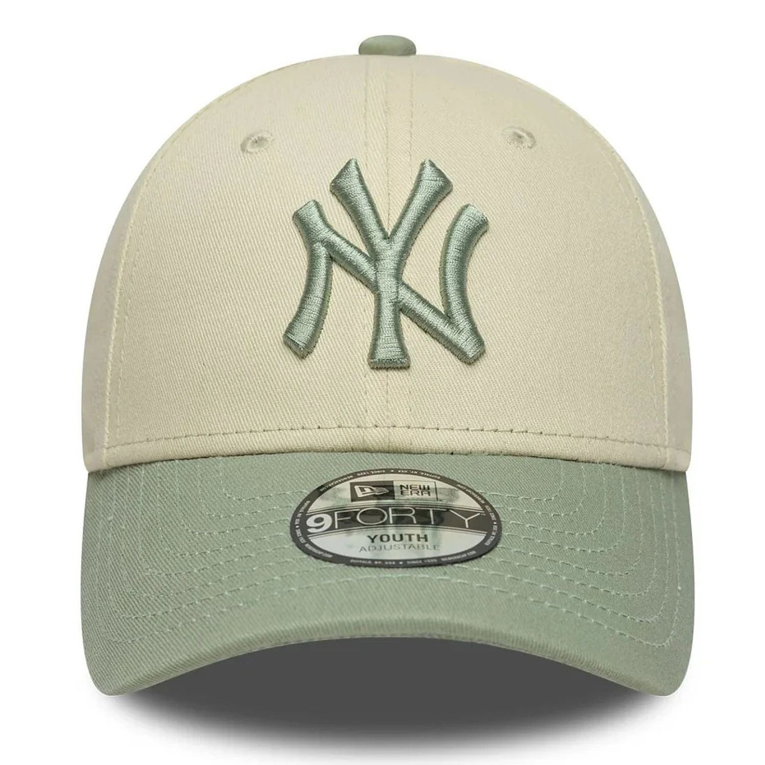dětská kšiltovka New Era 9FO League Essential MLB New York Yankees Child - Light Cream/Everest Green