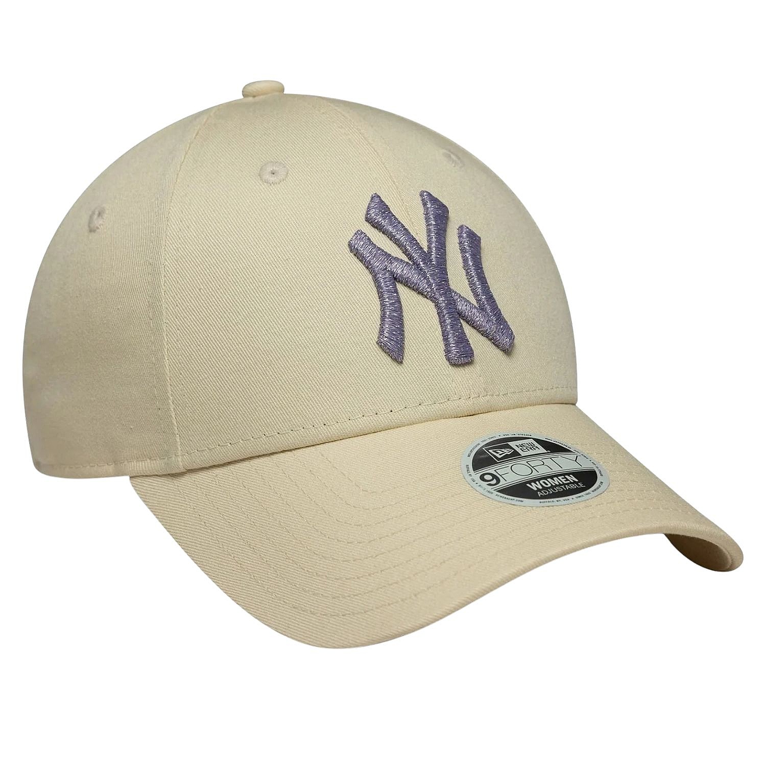 czapka z daszkiem New Era 9FO Metallic Logo MLB New York Yankees - Light Cream/Lavender