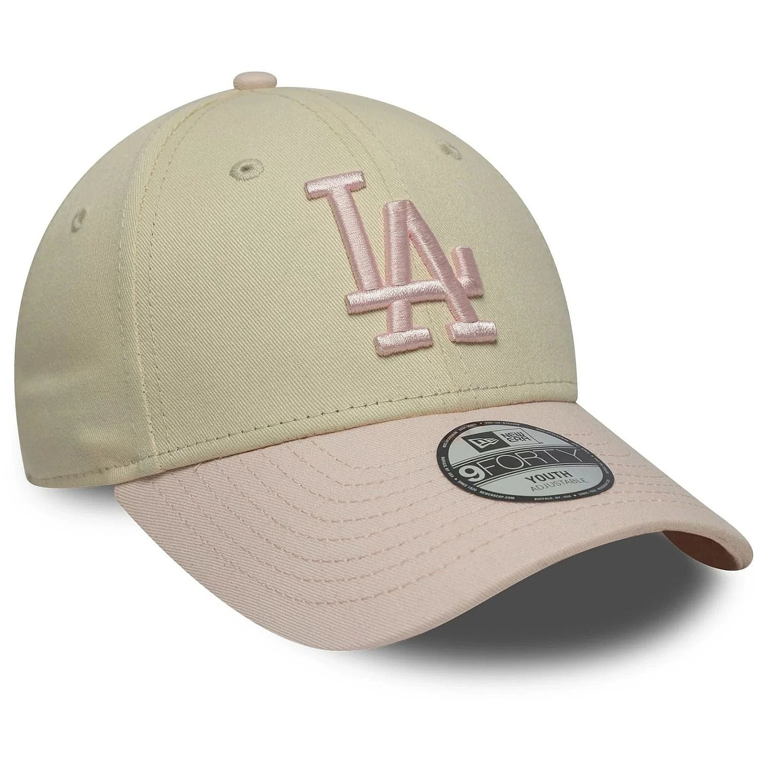 dětská kšiltovka New Era 9FO League Essential MLB Los Angeles Dodgers Youth - Light Cream/Pastel Marble Pink
