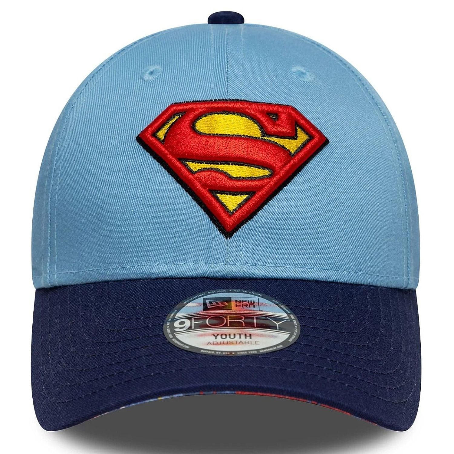 dětská kšiltovka New Era 9FO DC Warner Bros Superman Youth - Sky Blue/Navy