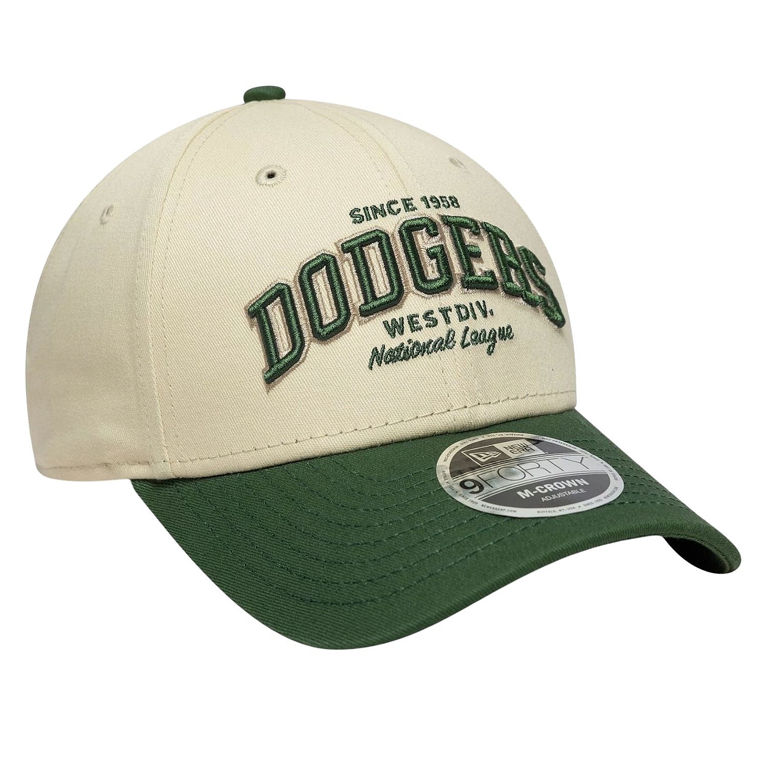 kšiltovka New Era 9FO M-Crown Wordmark MLB Los Angeles Dodgers - Light Cream/Cilantro Green