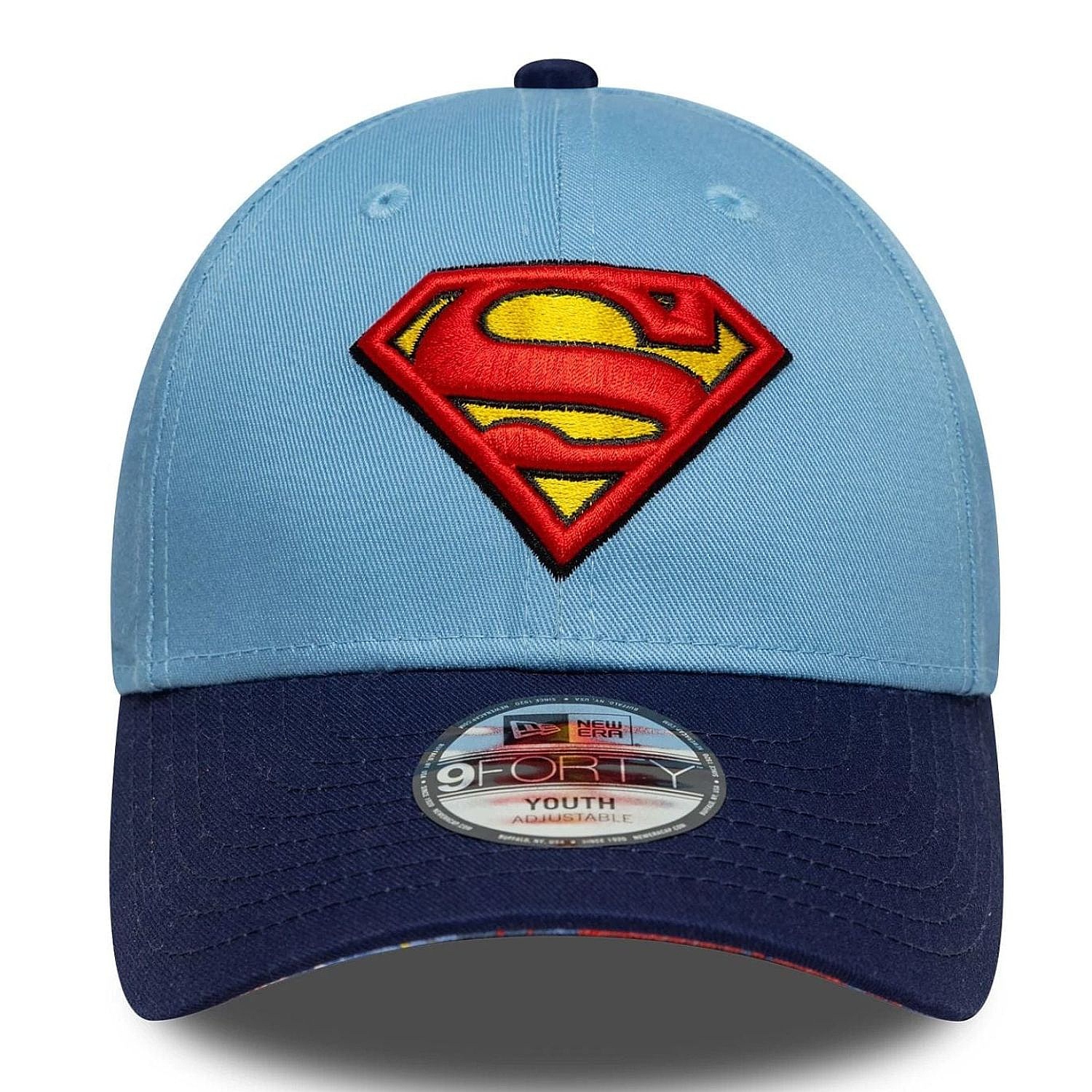 dětská kšiltovka New Era 9FO DC Warner Bros Superman Child - Sky Blue/Navy