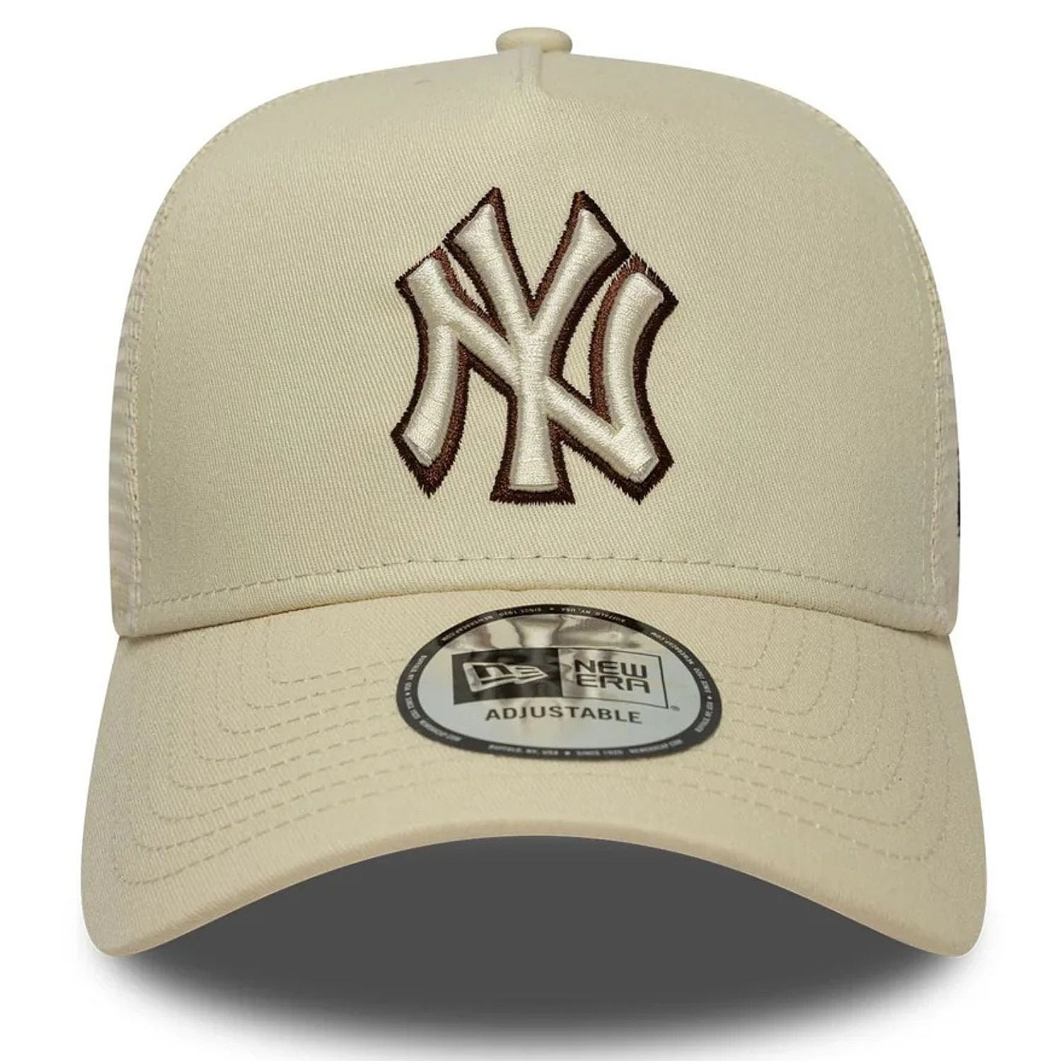 kšiltovka New Era 9FO AF Outline Trucker MLB New York Yankees - Light Cream/Brown