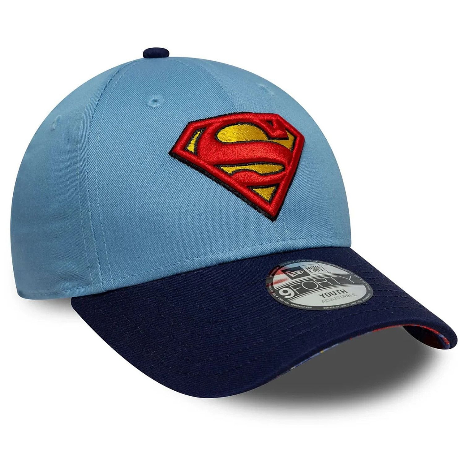 dětská kšiltovka New Era 9FO DC Warner Bros Superman Child - Sky Blue/Navy