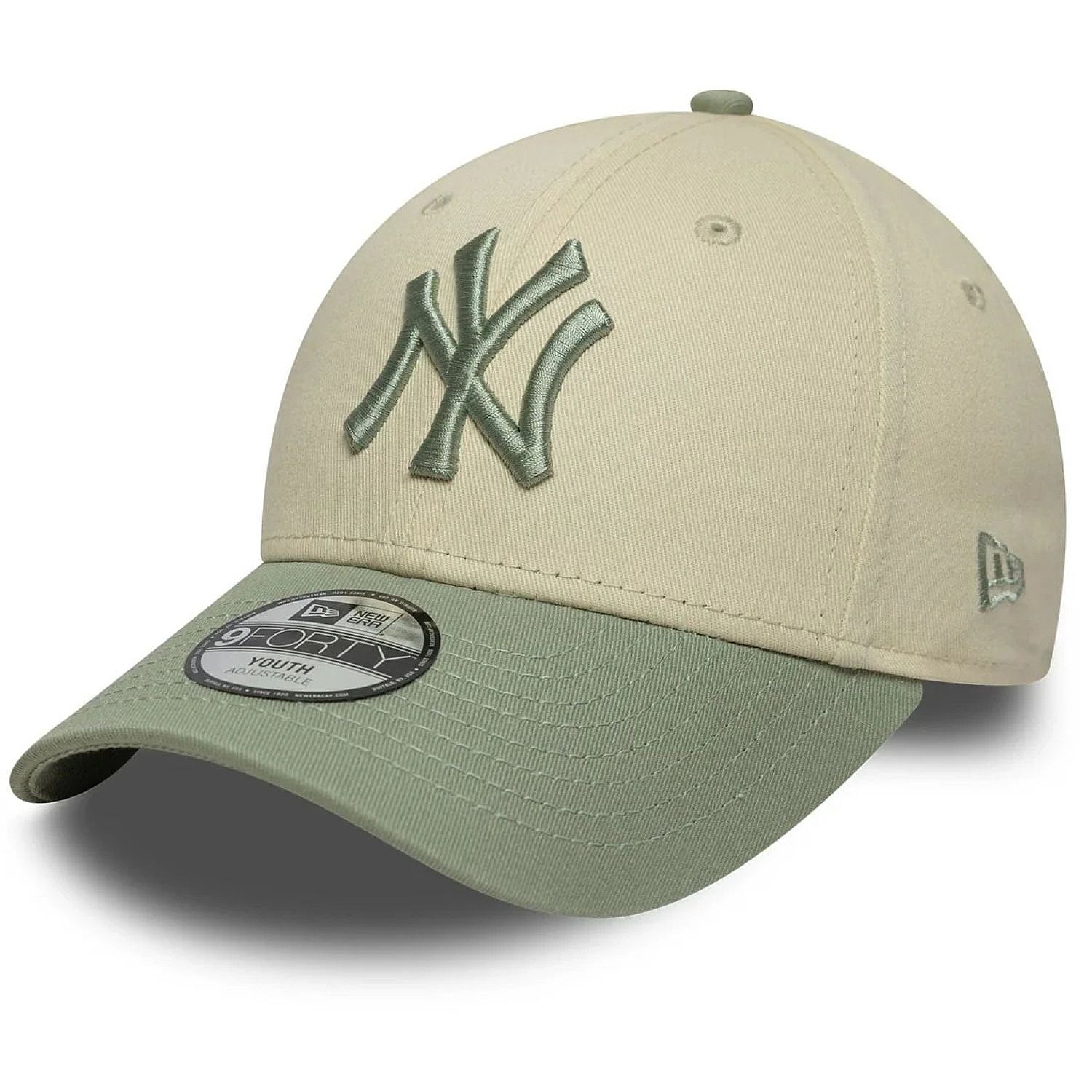 dětská kšiltovka New Era 9FO League Essential MLB New York Yankees Child - Light Cream/Everest Green