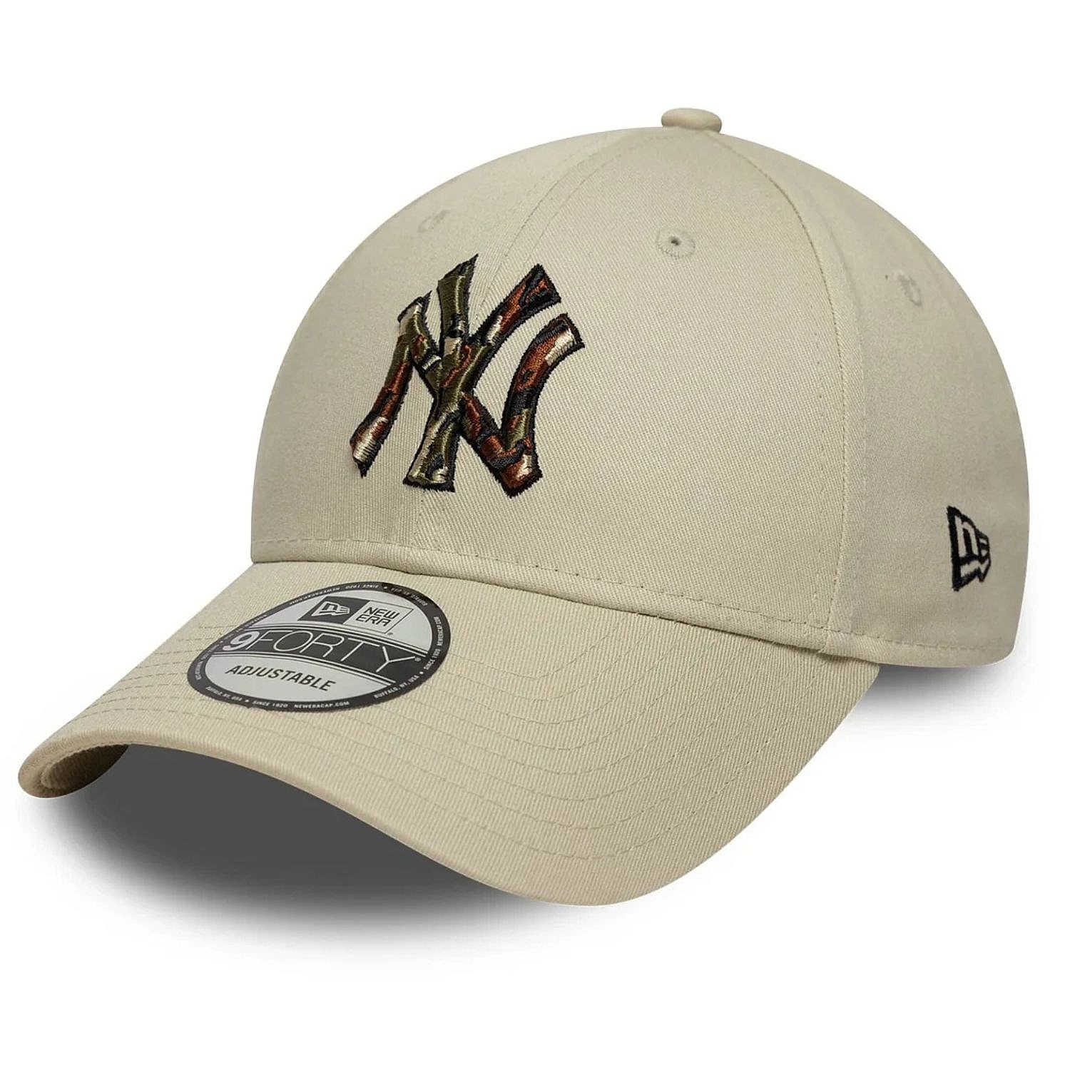kšiltovka New Era 9FO Outline Camo MLB New York Yankees - Stone