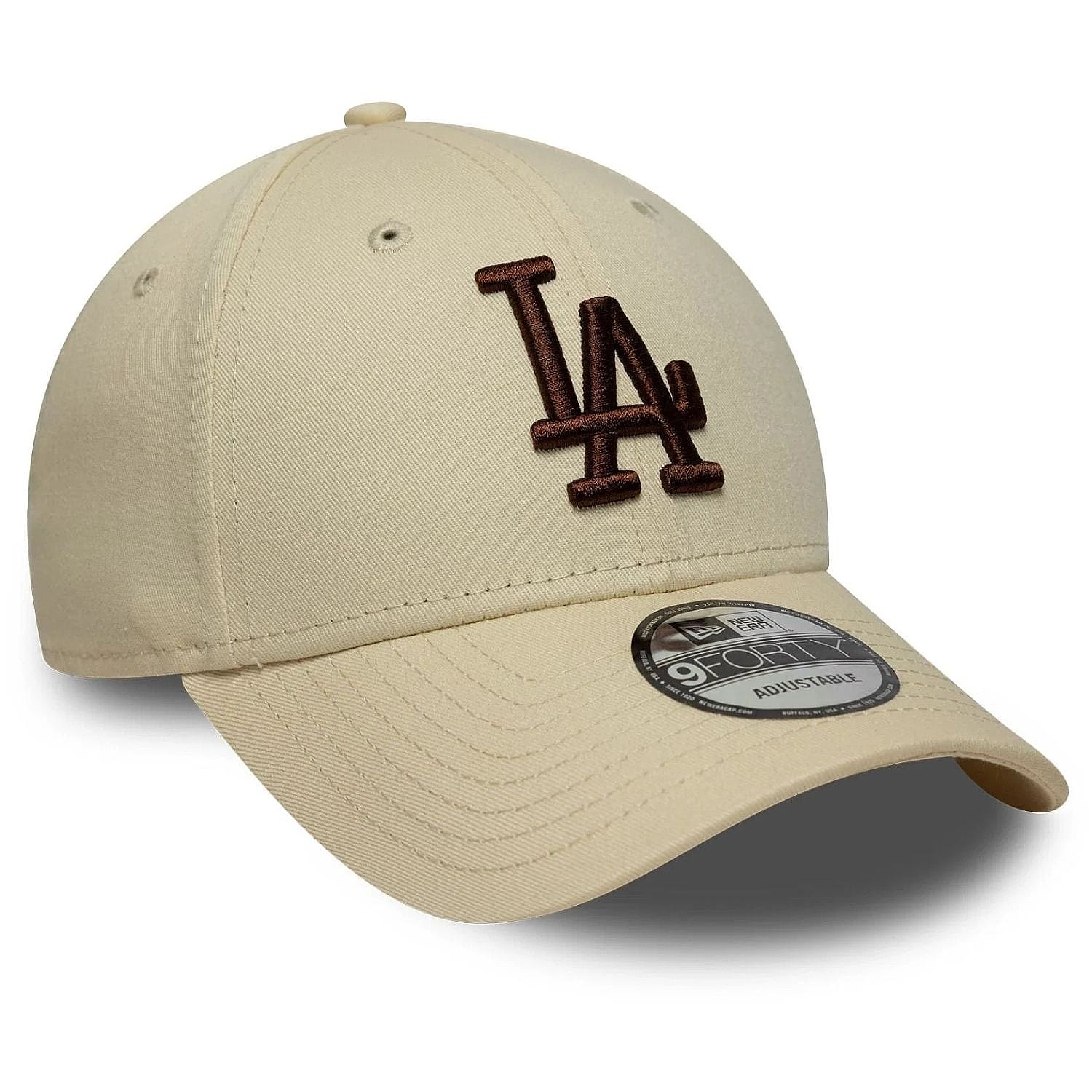 kšiltovka New Era 9FO League Essential MLB Los Angeles Dodgers - Light Cream/Brown
