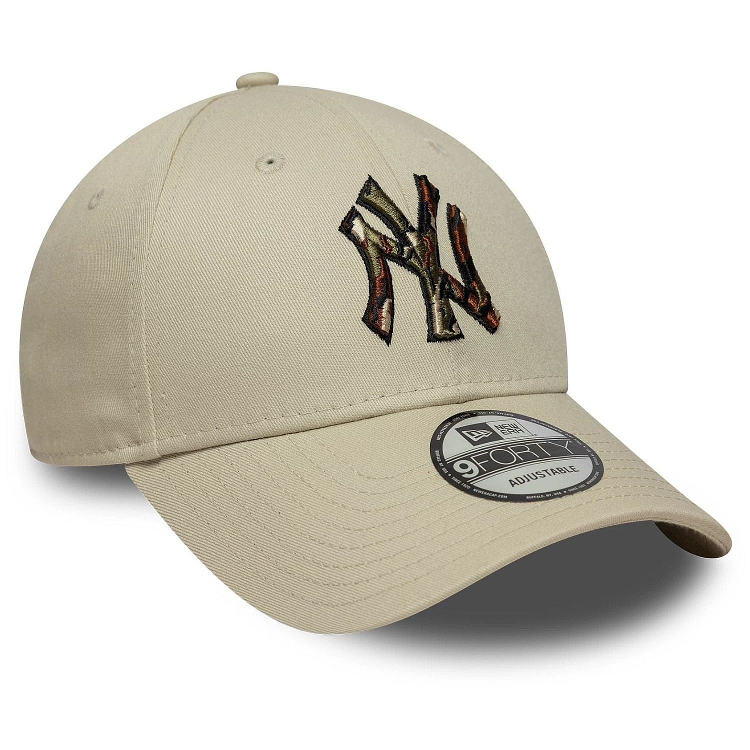 kšiltovka New Era 9FO Outline Camo MLB New York Yankees - Stone