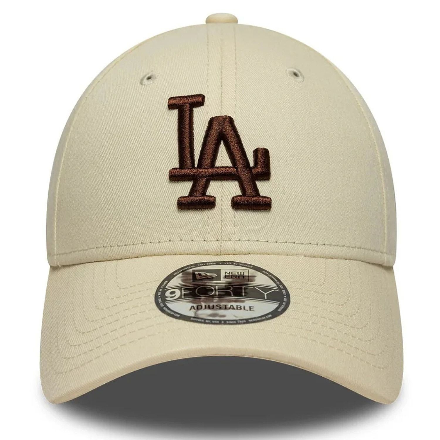 kšiltovka New Era 9FO League Essential MLB Los Angeles Dodgers - Light Cream/Brown