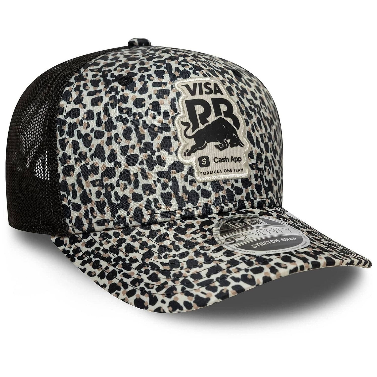 kšiltovka New Era 9SE Stretch Leopard F1 Visa Cash App Racing Bulls - Stone