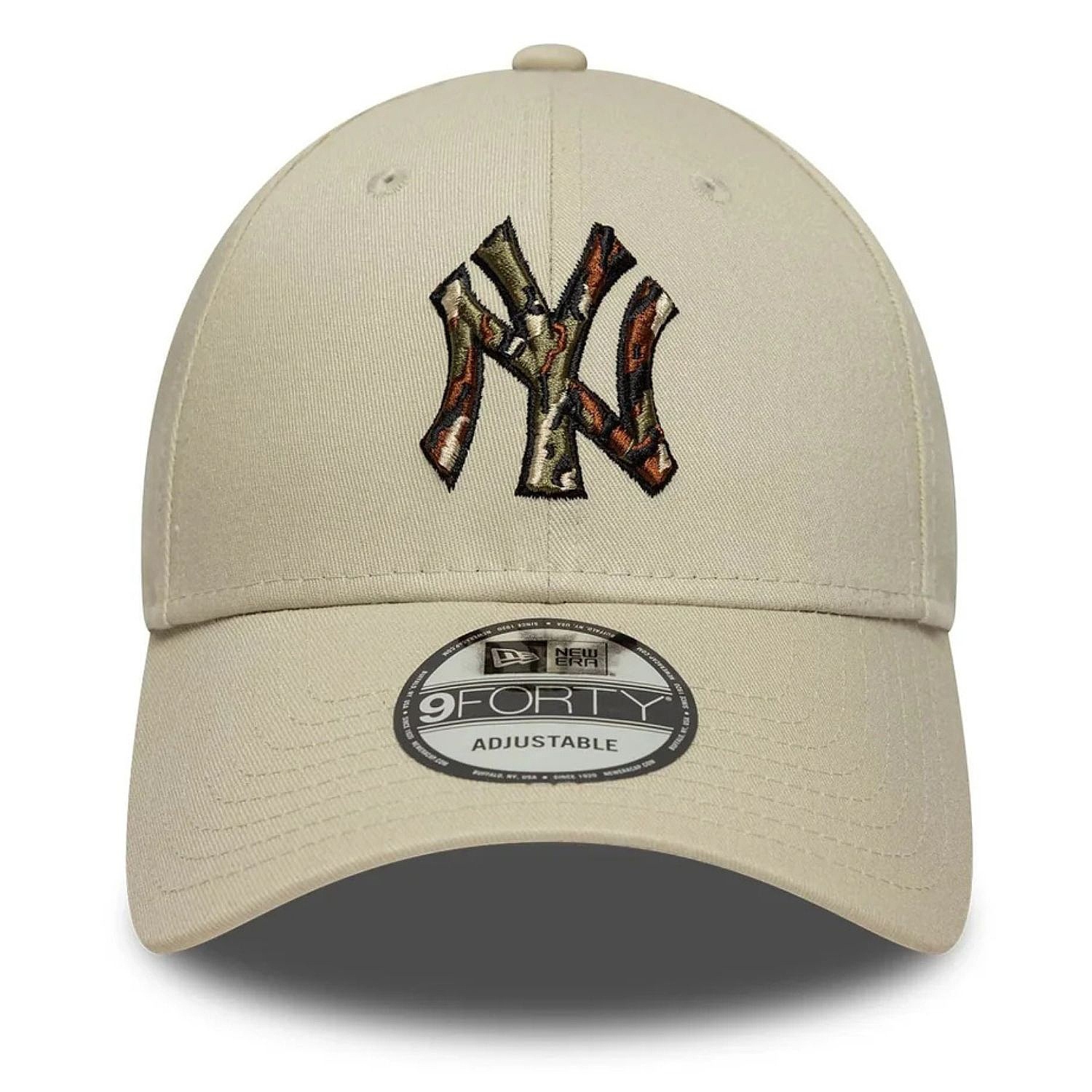 kšiltovka New Era 9FO Outline Camo MLB New York Yankees - Stone