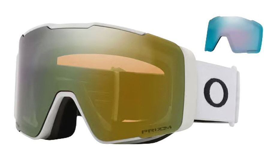 masque de ski  Oakley Line Miner PRO L - Matte White/Prizm Sage Gold & Prizm Sapphire