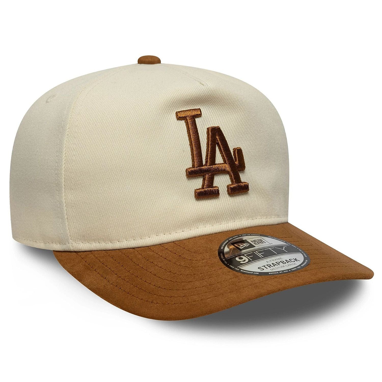 kšiltovka New Era 9FI AF Suede Visor MLB Los Angeles Dodgers - Light Cream/Dark Camel