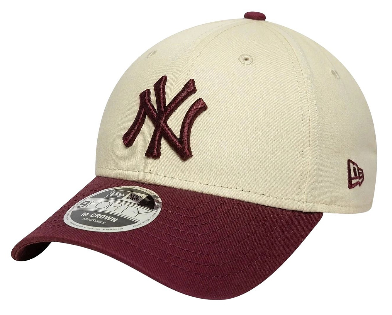 casquette New Era 9FO M-Crown Ws Patch MLB New York Yankees - Light Cream/Frosted Burgundy - men´s