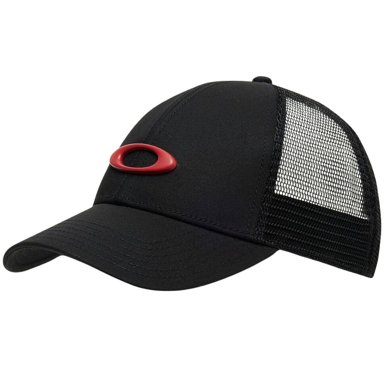 kšiltovka Oakley Ellipse Trucker - Pitch Black/Flame Red