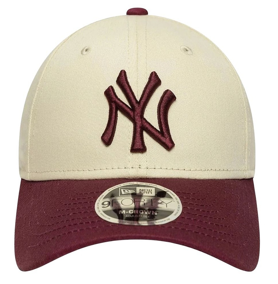 casquette New Era 9FO M-Crown Ws Patch MLB New York Yankees - Light Cream/Frosted Burgundy - men´s
