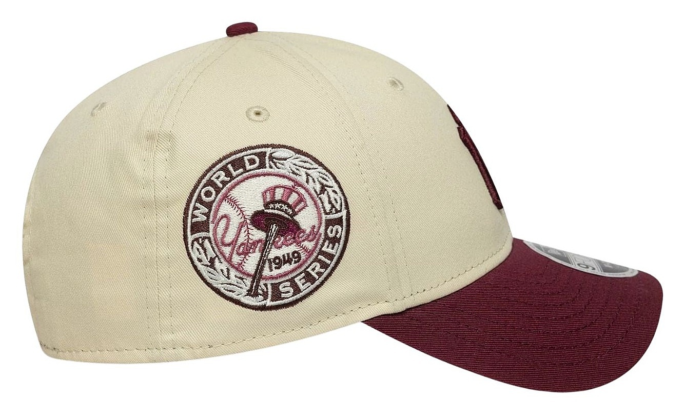 casquette New Era 9FO M-Crown Ws Patch MLB New York Yankees - Light Cream/Frosted Burgundy - men´s