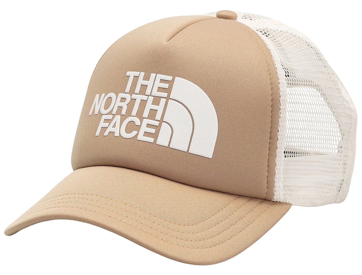 kšiltovka The North Face TNF Logo Trucker - Khaki Stone/TNF White