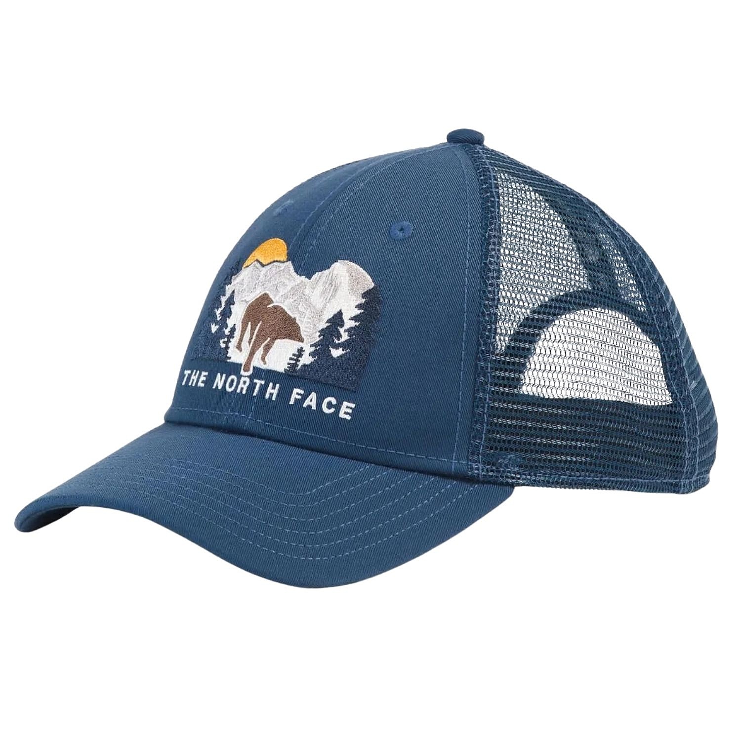 kšiltovka The North Face Embroidered Mudder Trucker - Shady Blue/Bear Graphic