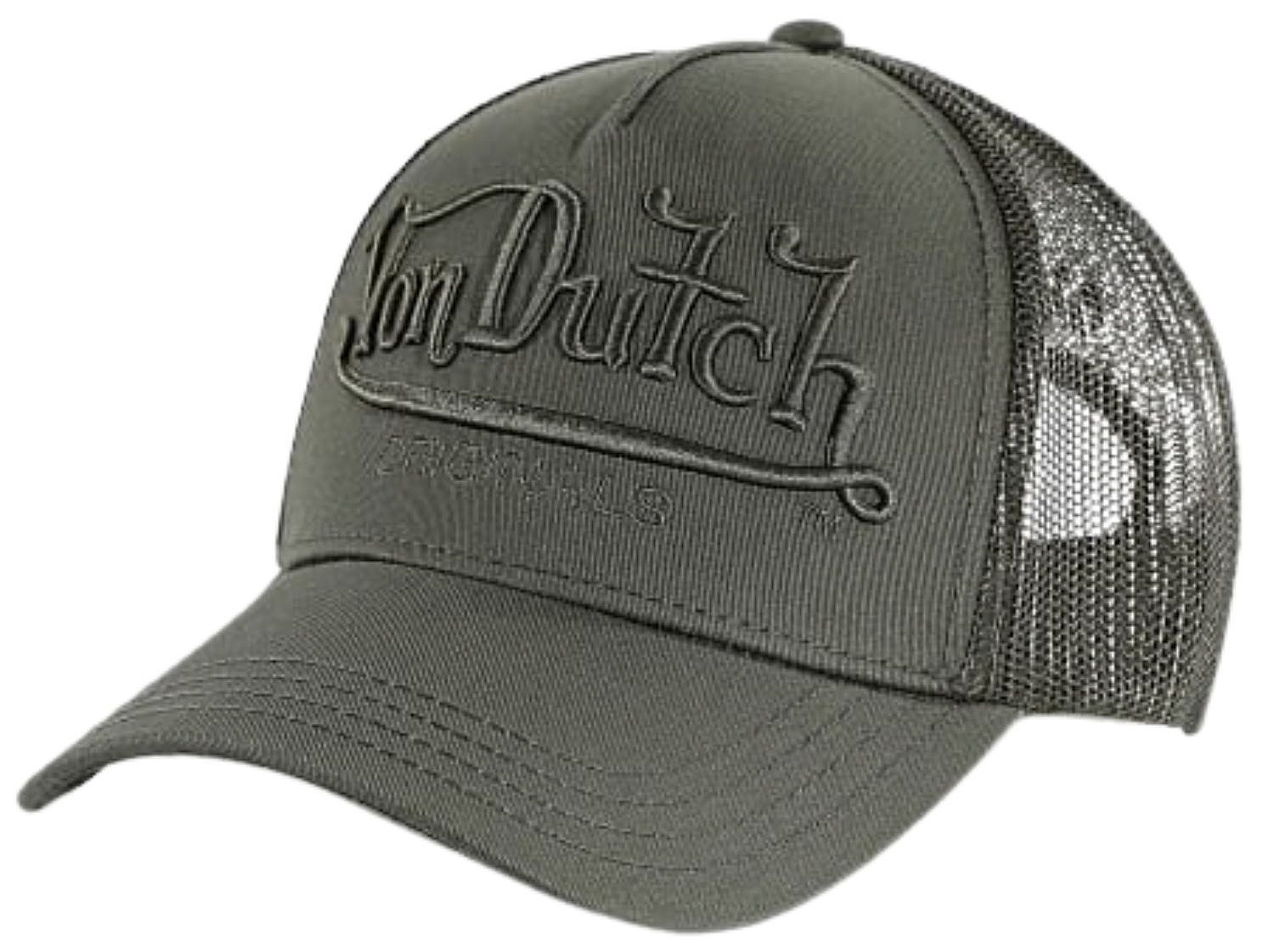 kšiltovka Von Dutch Logo Trucker - Embroidery Style Khaki