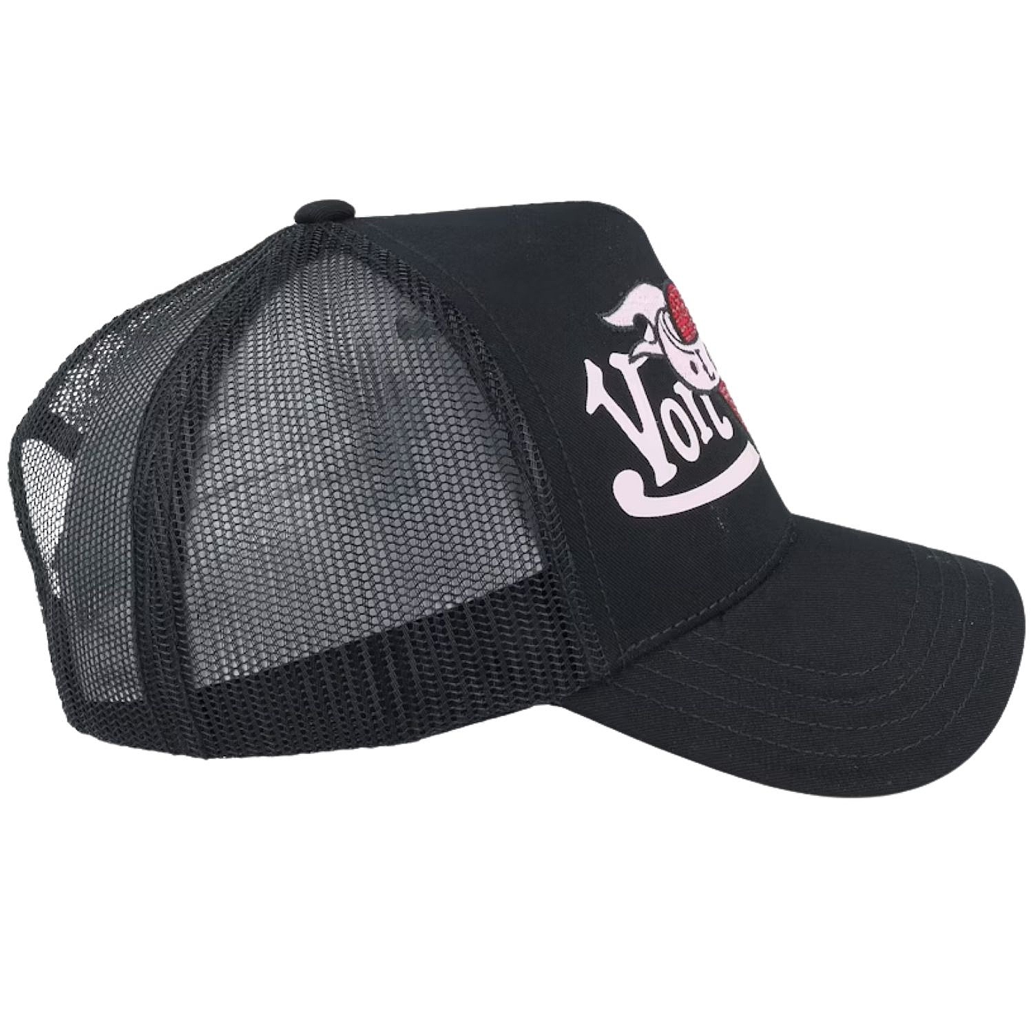 kšiltovka Von Dutch Love U Trucker - Black/Pink/Red