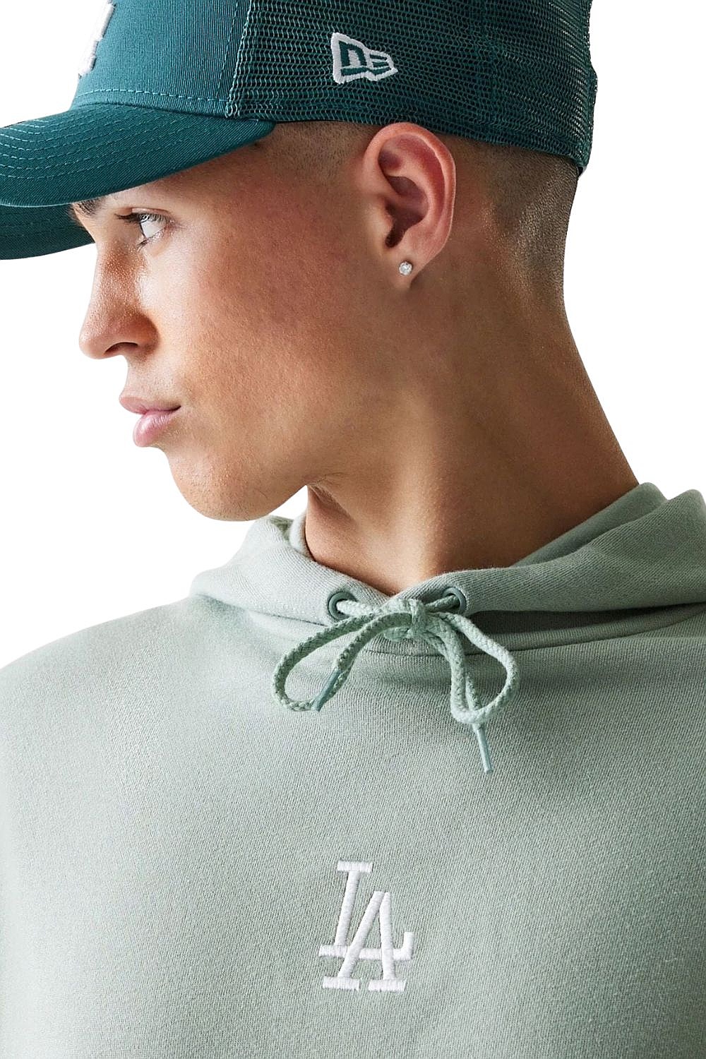 mikina New Era Midi LE Oversize Hoodie FT MLB Los Angeles Dodgers - Everest Green