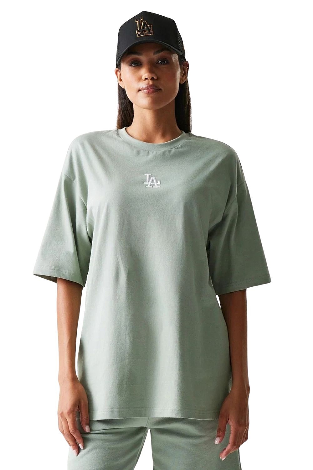 tričko New Era Midi League Ess. Oversized MLB Los Angeles Dodgers - Everest Green