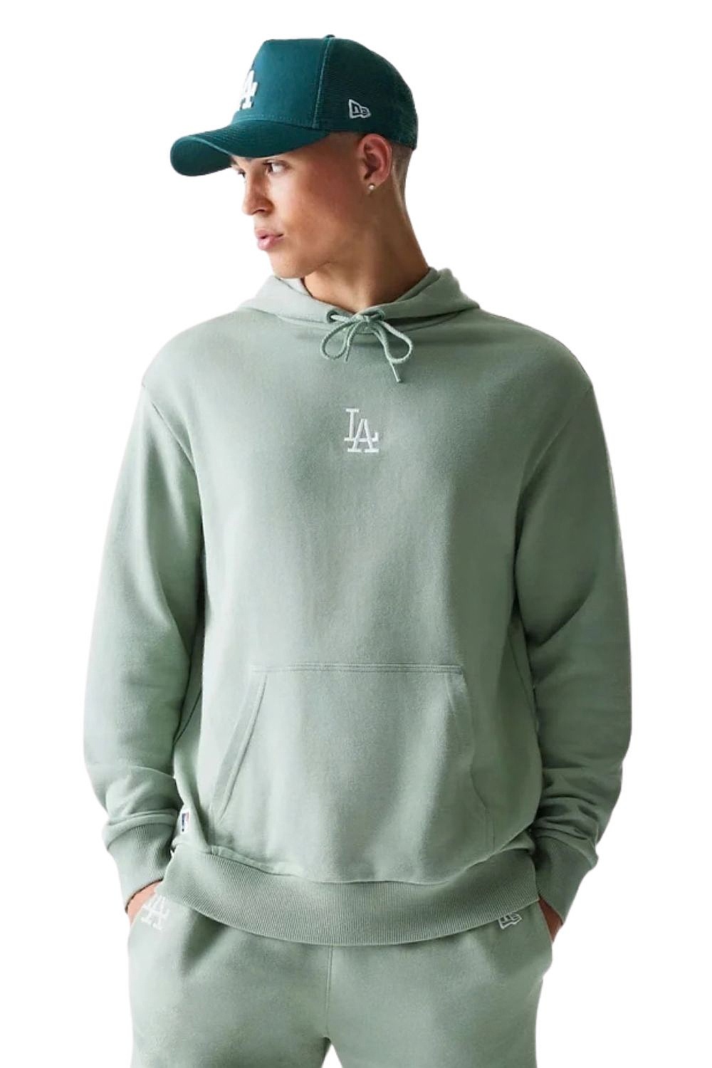 mikina New Era Midi LE Oversize Hoodie FT MLB Los Angeles Dodgers - Everest Green