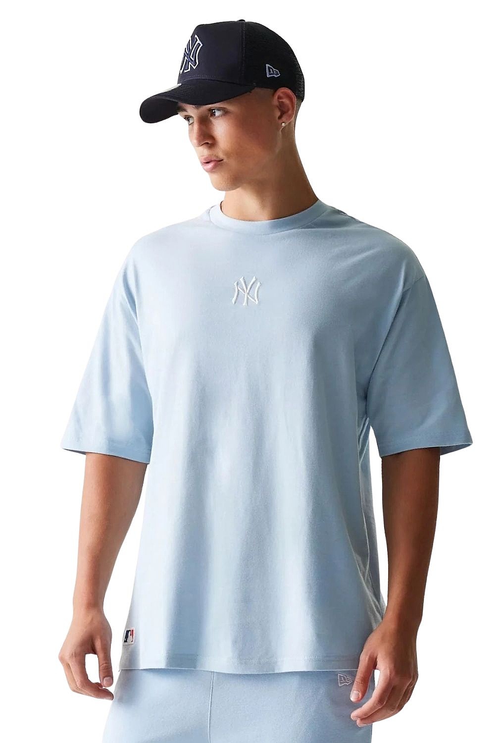 tričko New Era Midi League Ess. Oversized MLB New York Yankees - Soft Blue