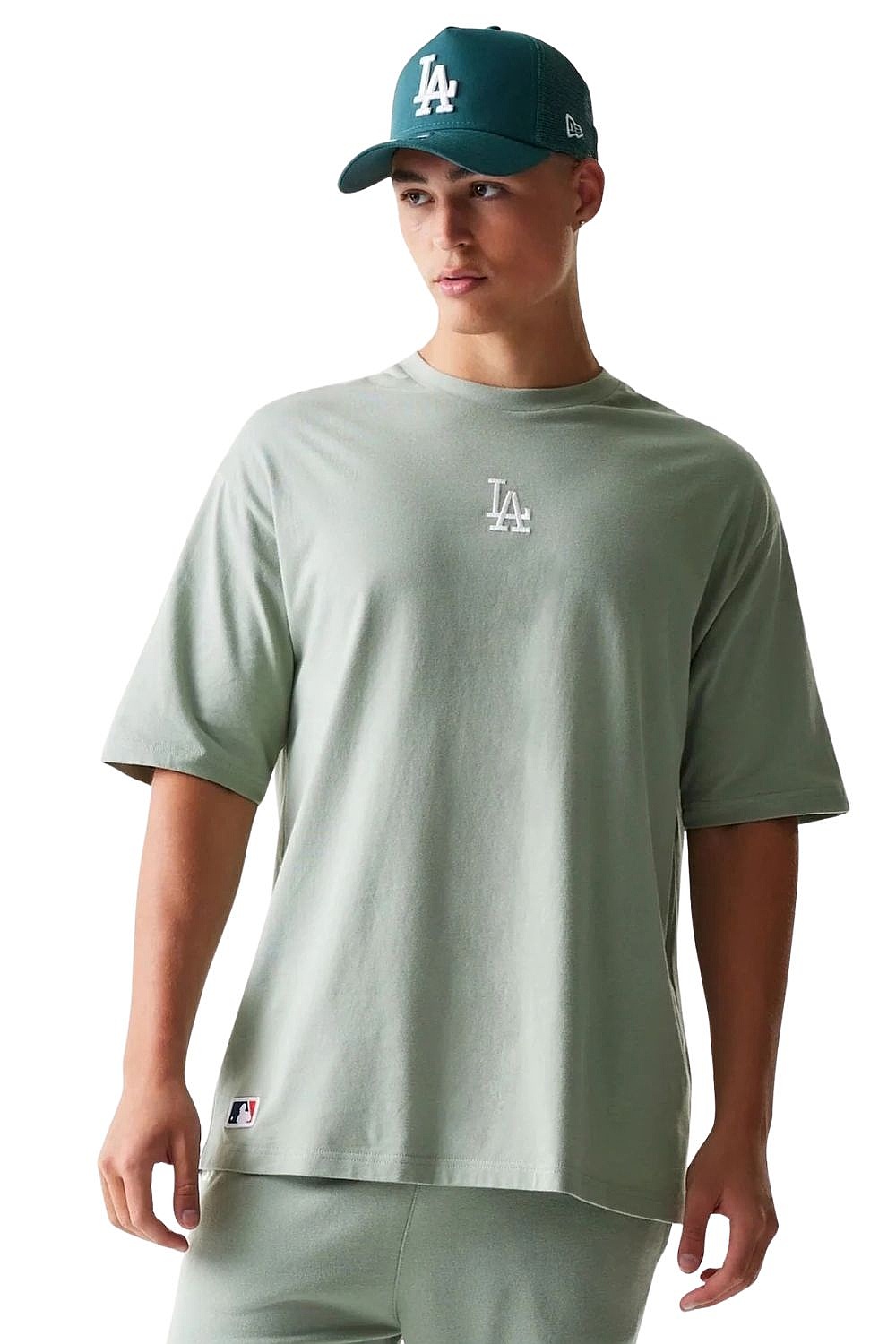 tričko New Era Midi League Ess. Oversized MLB Los Angeles Dodgers - Everest Green