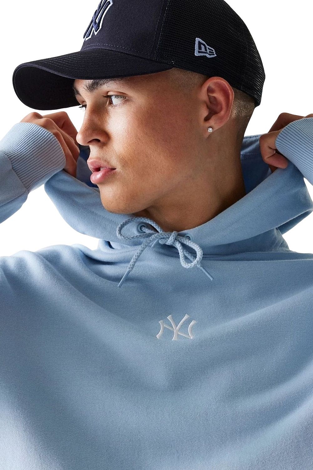 mikina New Era Midi LE Oversize Hoodie FT MLB New York Yankees - Soft Blue