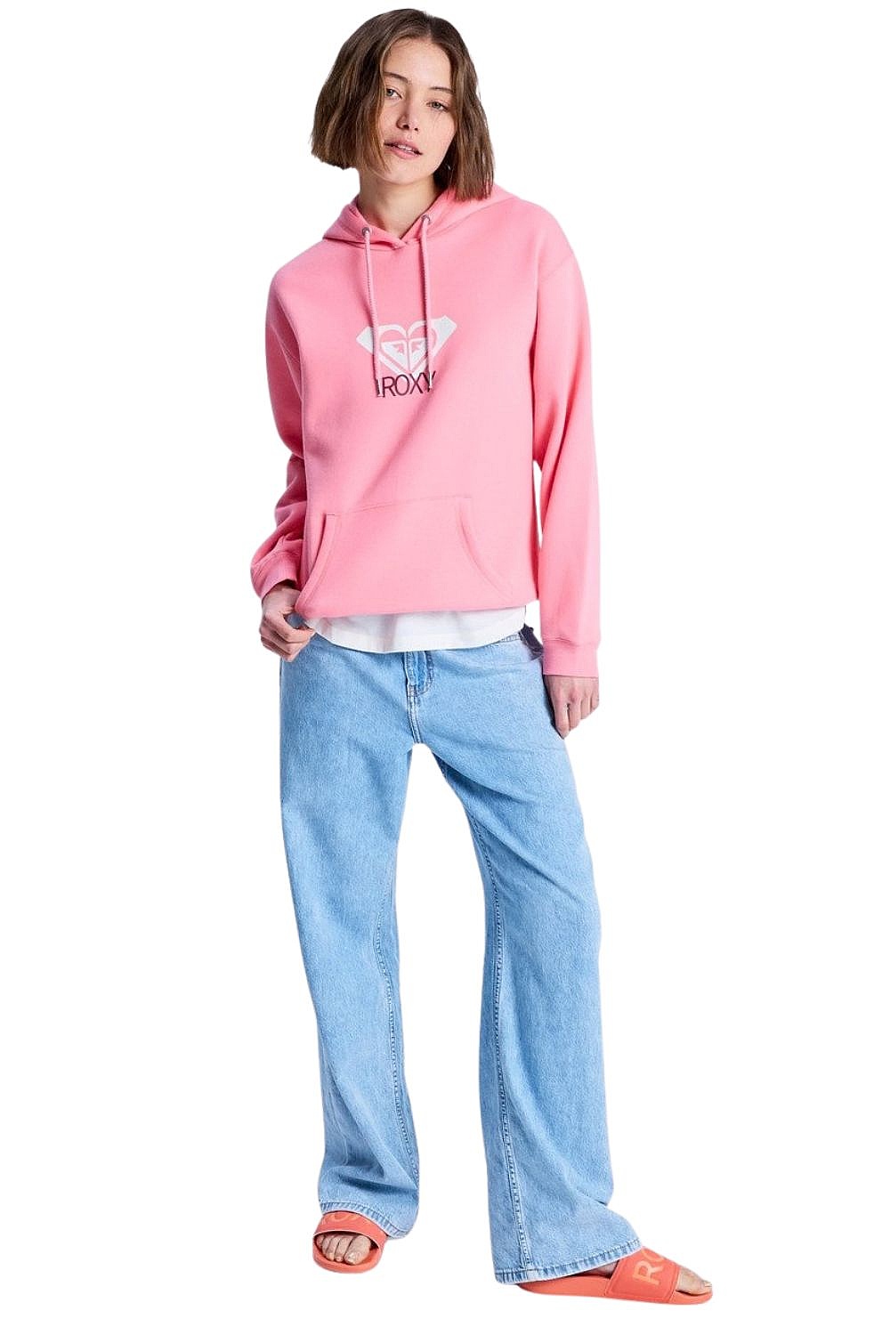 Sweatshirt Roxy Surf Stoked Hoodie Brushed Art - MFR0/Plumeria - women´s