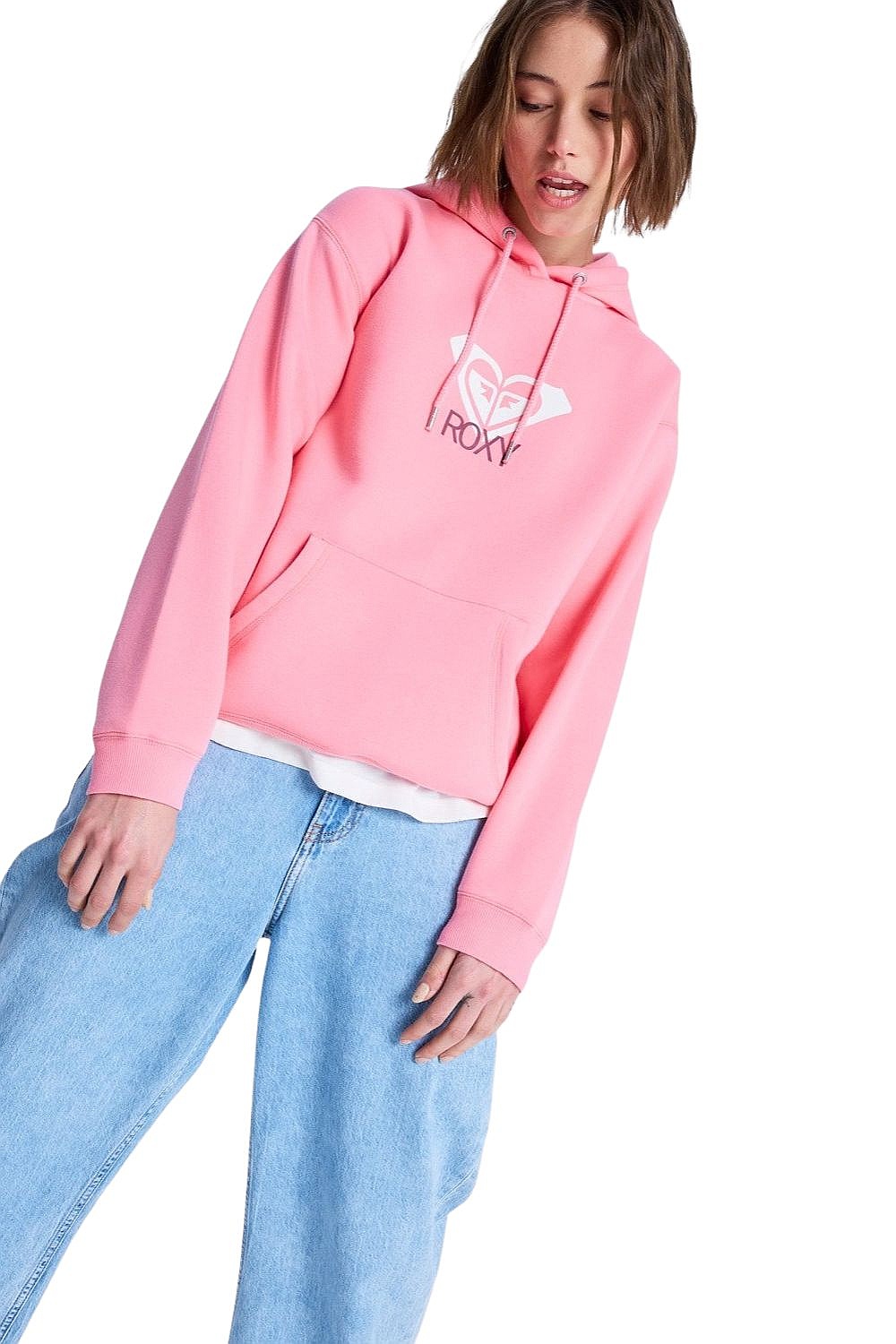 Sweatshirt Roxy Surf Stoked Hoodie Brushed Art - MFR0/Plumeria - women´s