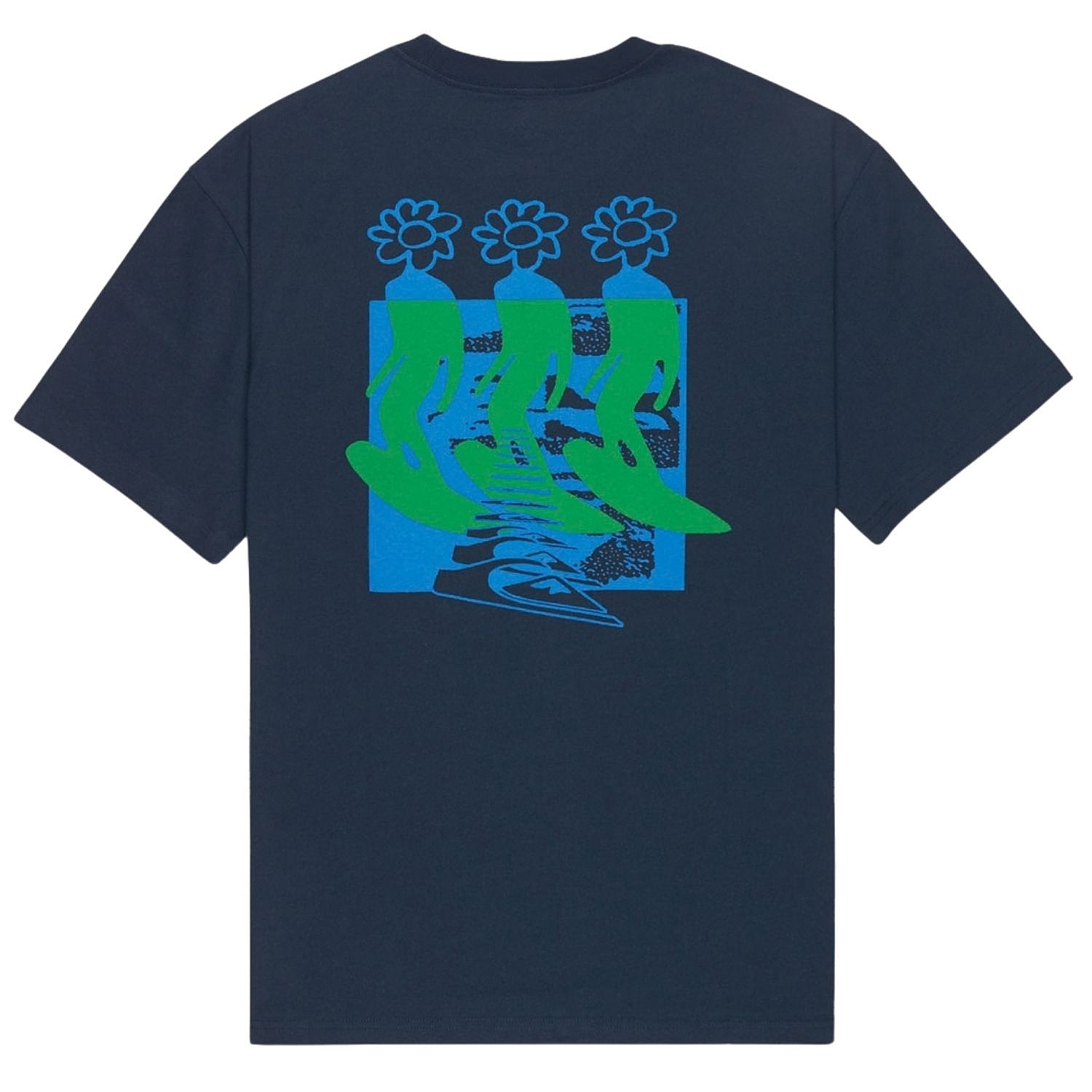 koszulka Quiksilver Flowers Surfing - KTP0/Dark Navy - men´s