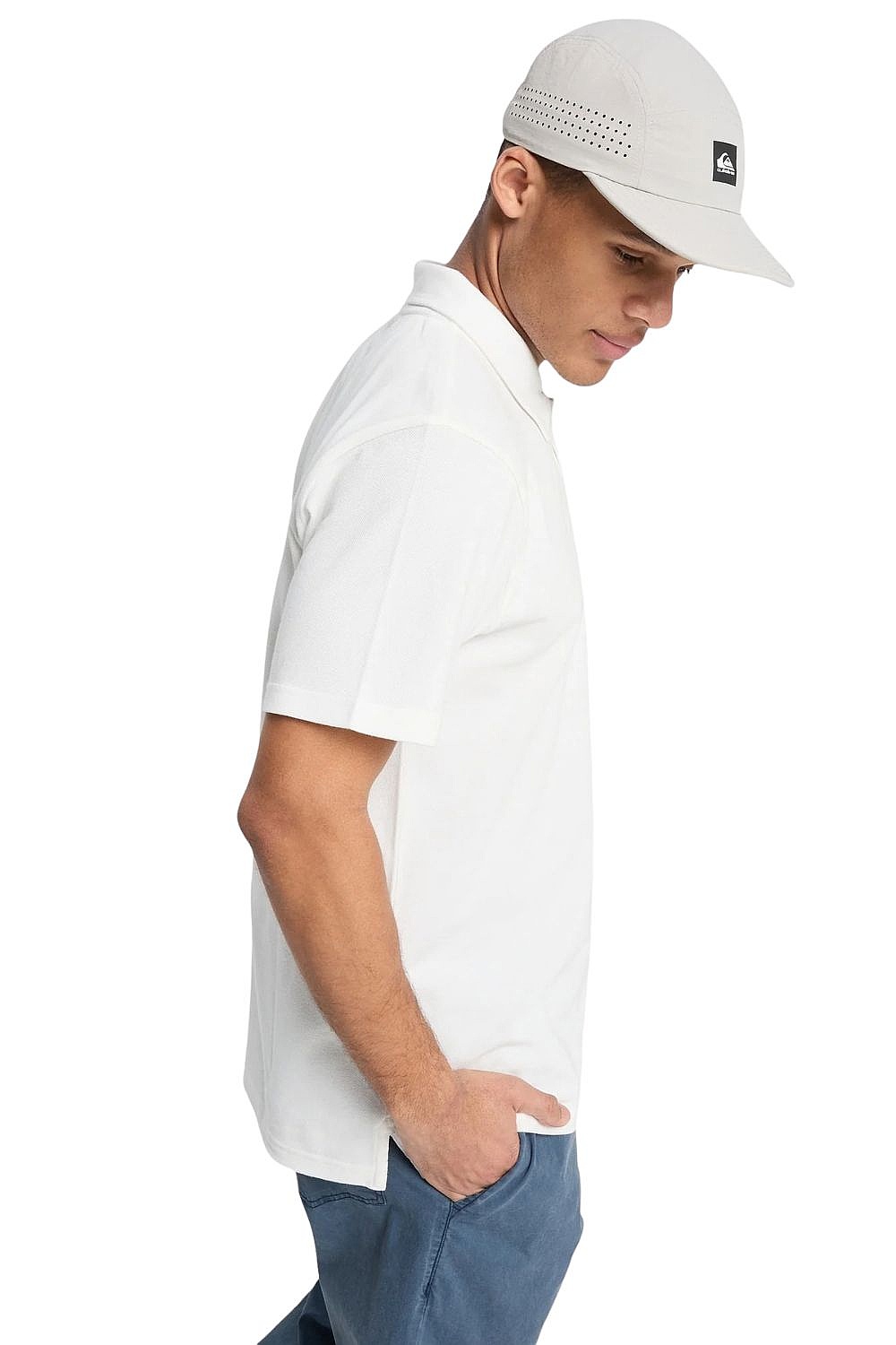 T-shirt Quiksilver MW Pique Polo - WBK0/Snow White - men´s