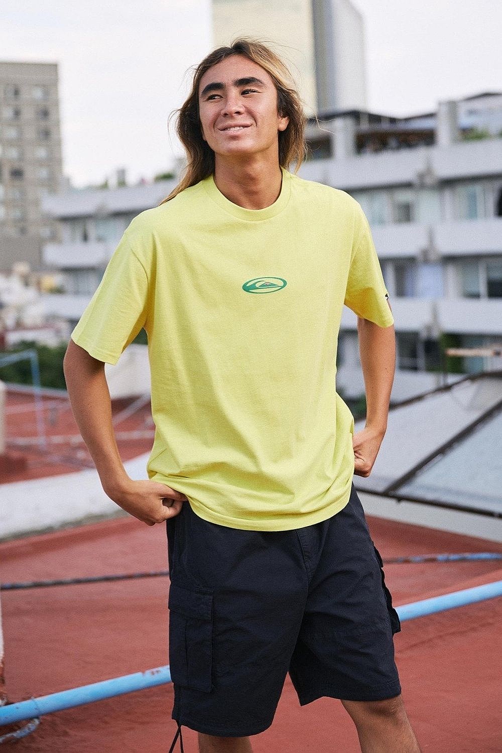 T-shirt Quiksilver Flowers Surfing - GEM0/Acacia - men´s