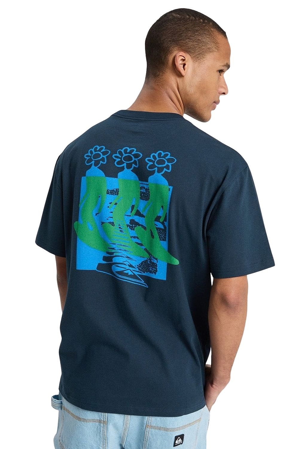 koszulka Quiksilver Flowers Surfing - KTP0/Dark Navy - men´s