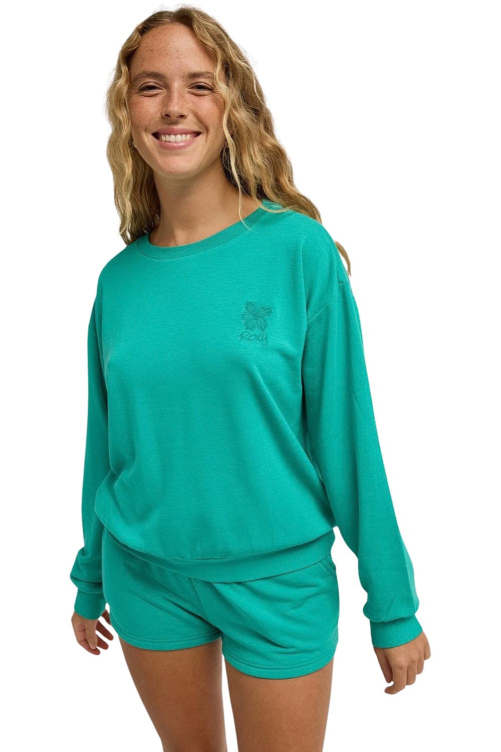 sweatshirt Roxy Surfing By Moonlight - GNA0/Sea Green - women´s