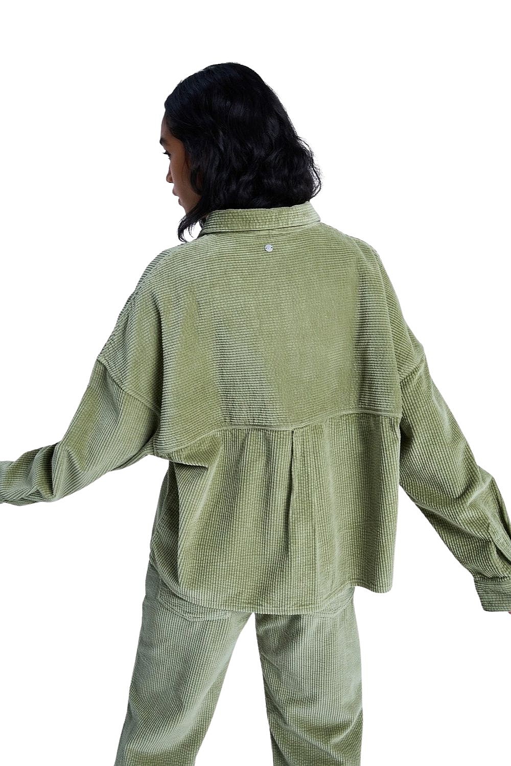 kurtka Roxy Chilled Out Washed Cord - GLD0/Oil Green - women´s