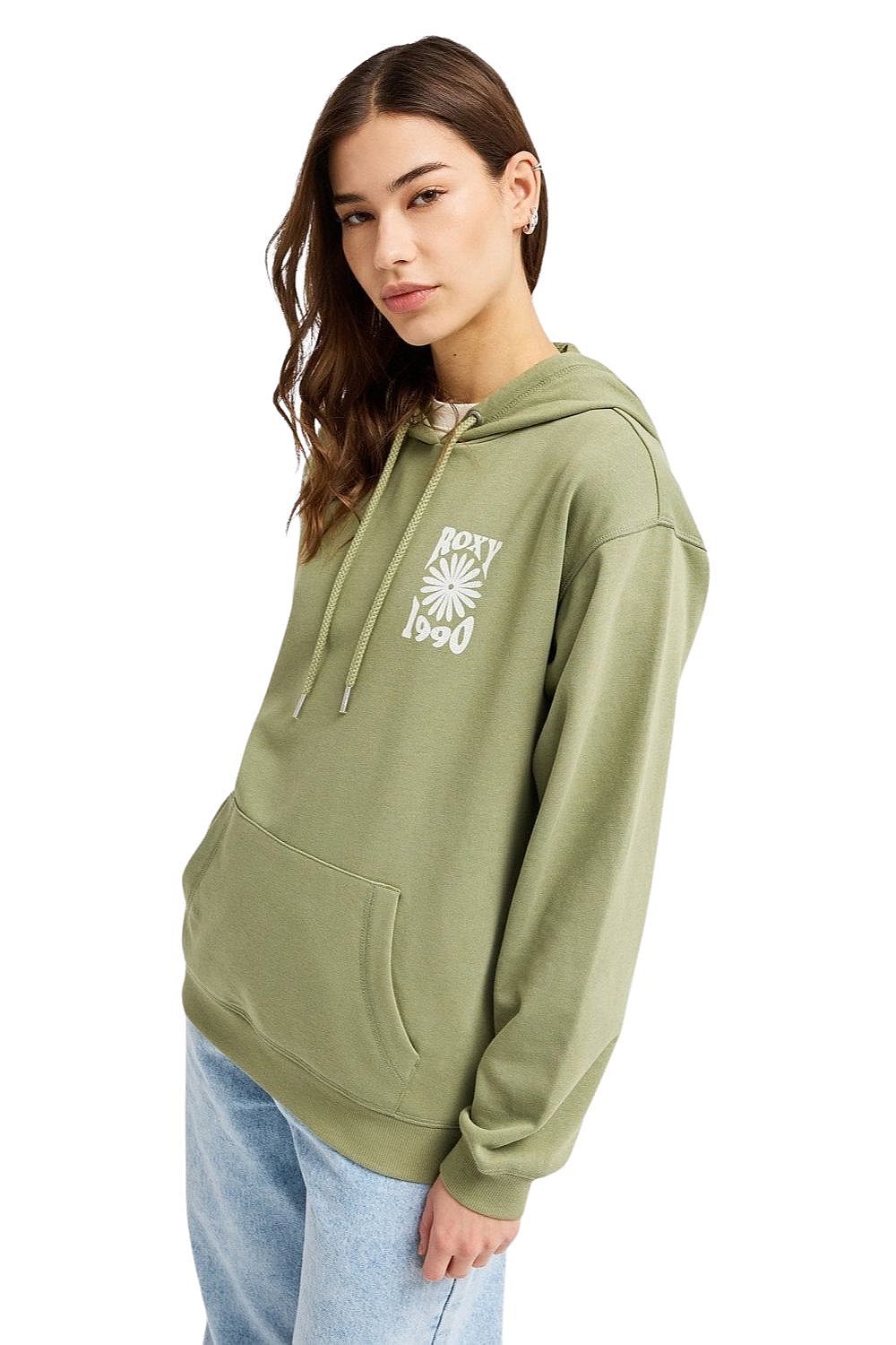 sweatshirt Roxy Surf Stoked Hoodie Terry Vint - GLD0/Oil Green - women´s