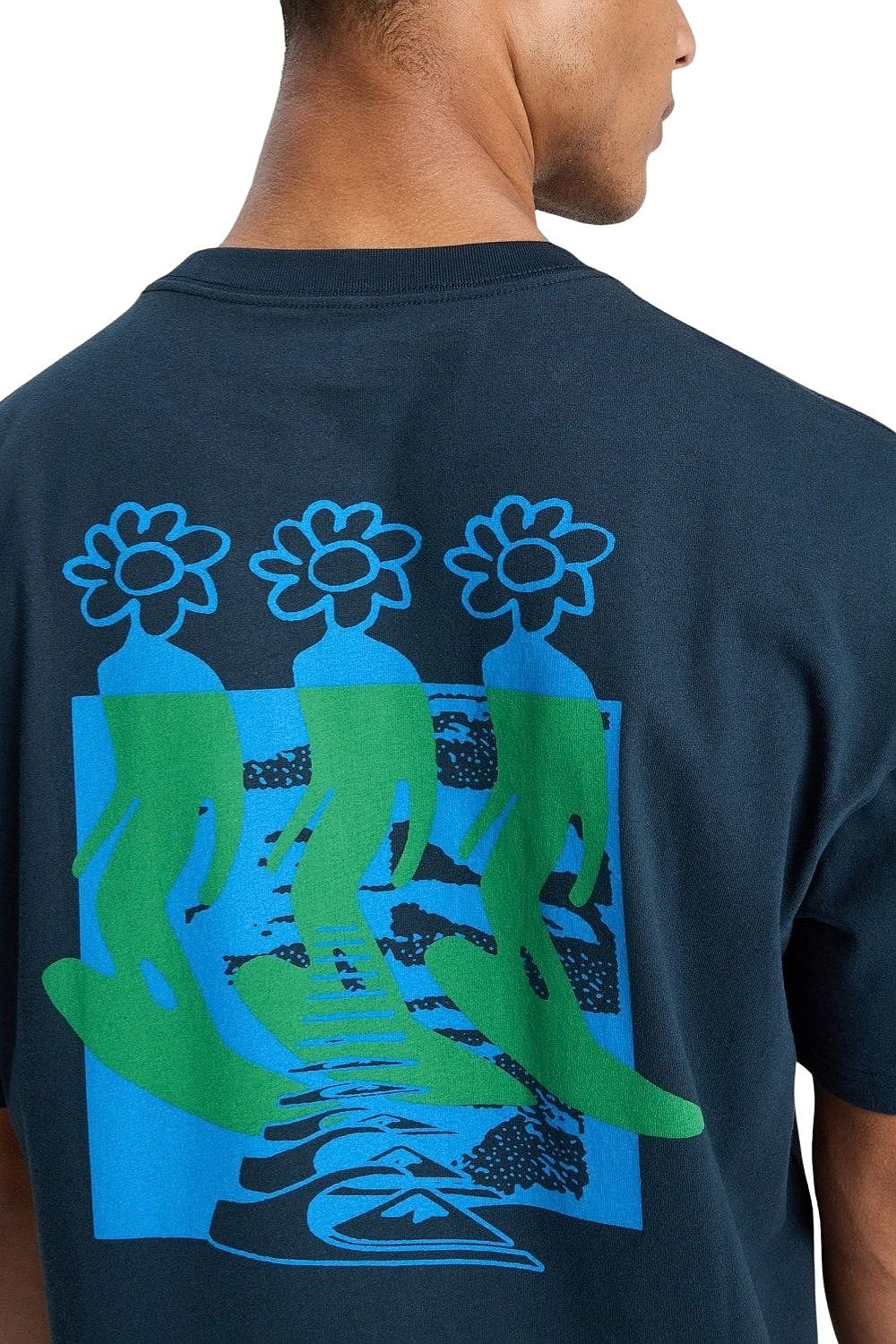 koszulka Quiksilver Flowers Surfing - KTP0/Dark Navy - men´s