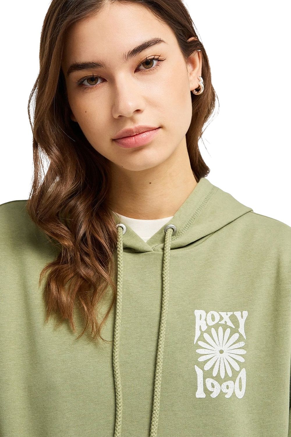 sweatshirt Roxy Surf Stoked Hoodie Terry Vint - GLD0/Oil Green - women´s
