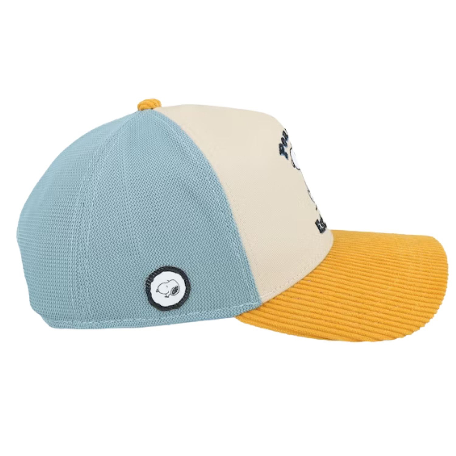 czapka z daszkiem Capslab Peanuts Premium Trucker - Snoopy/Yellow/Biege/Light Blue - men´s