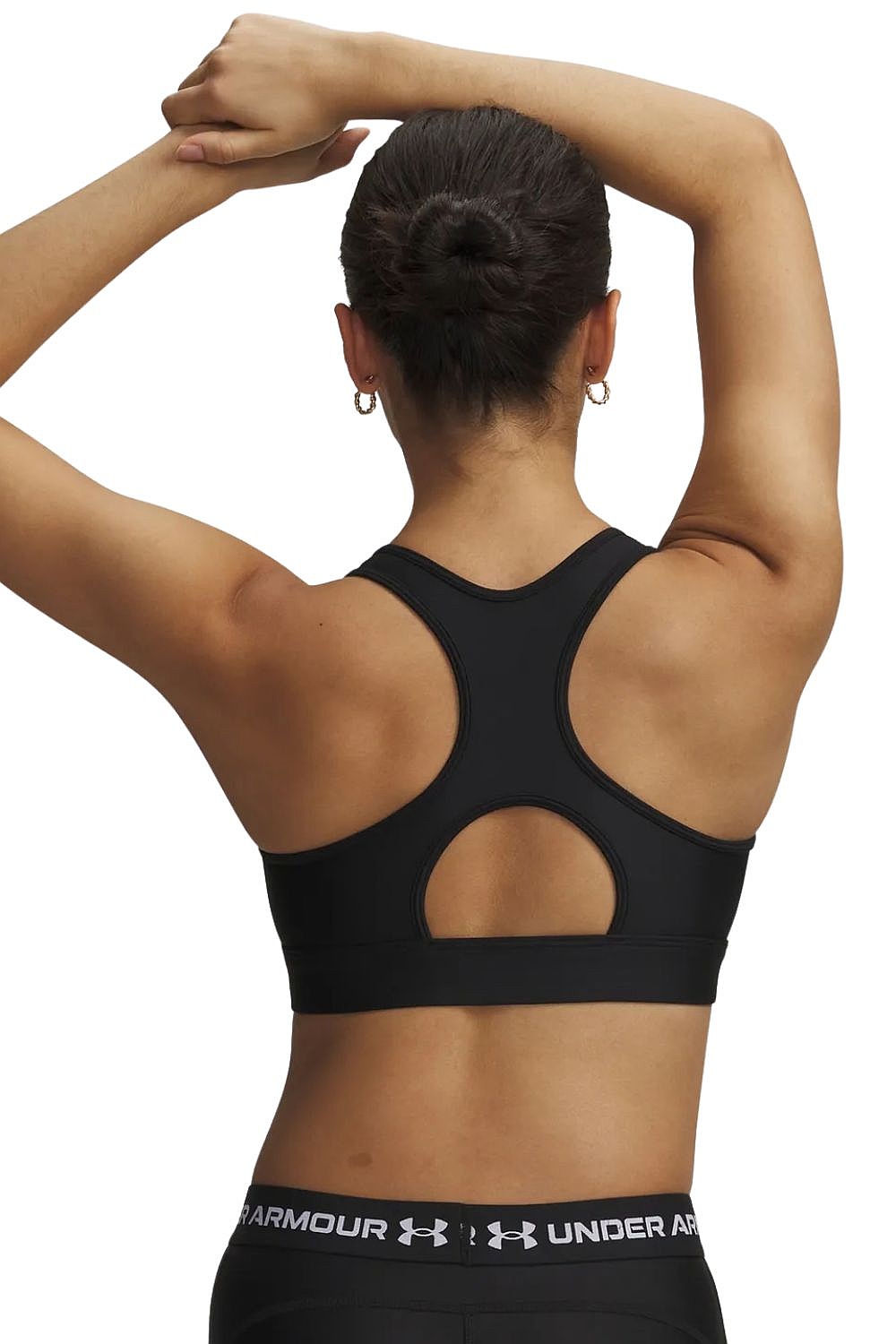 bra Under Armour HeatGear Mid - Ultimate Black/White - women´s