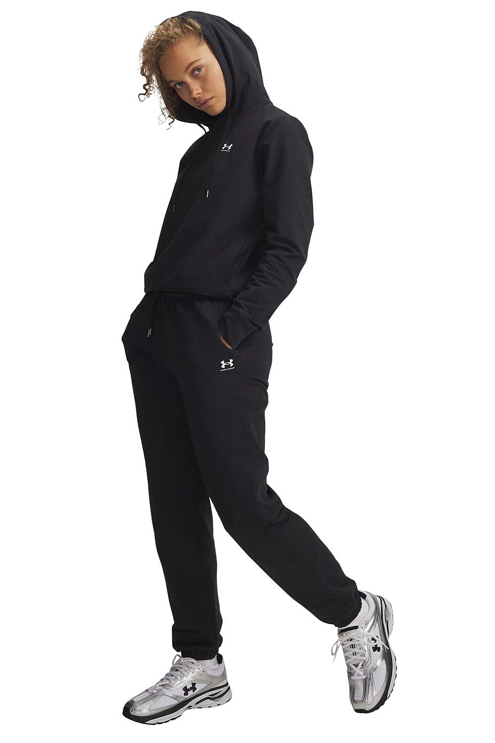 Jogginghose Under Armour Sport Terry Jogger - Black/White - women´s