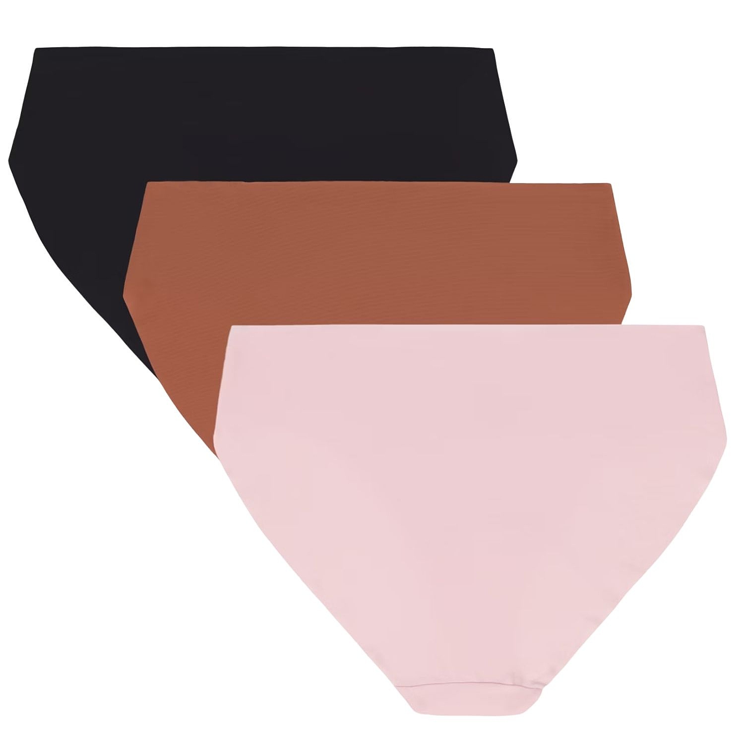 Slip Under Armour Pure Stretch No Show Bikini 3 Pack - Prime Pink/Deep Almond/Black - women´s