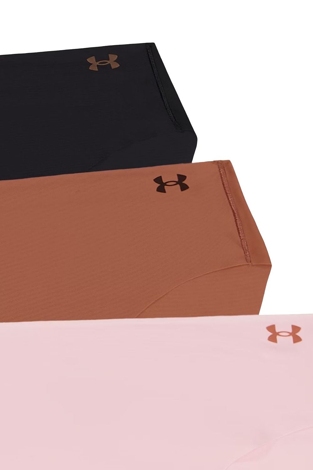 Slip Under Armour Pure Stretch No Show Bikini 3 Pack - Prime Pink/Deep Almond/Black - women´s