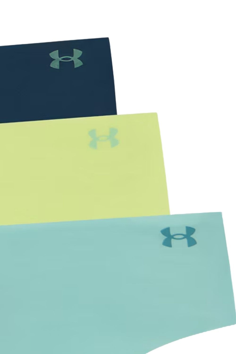 Slip Under Armour Pure Stretch No Show Thong 3 Pack - Hydro Green/Retro Green/Petrol - women´s
