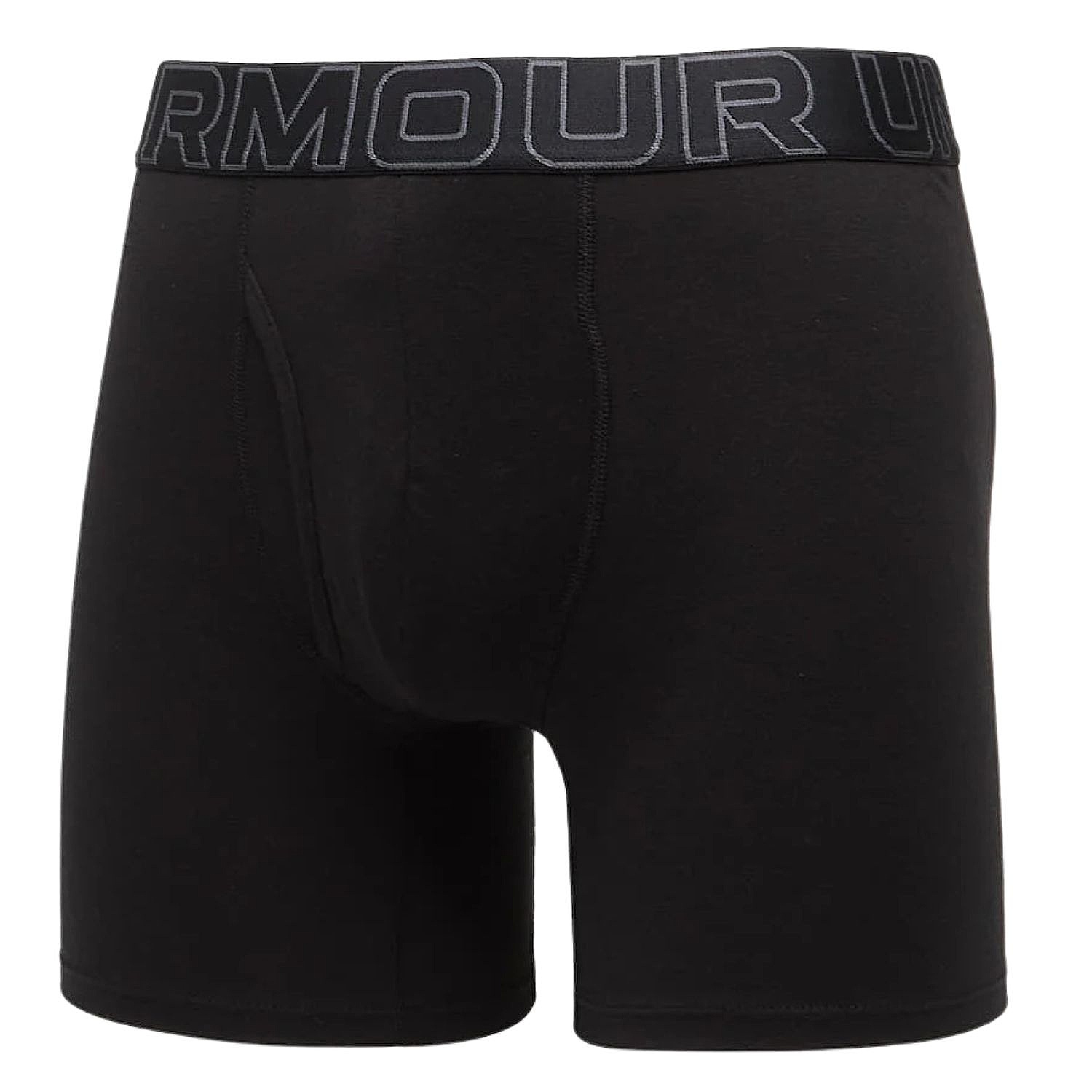 short Under Armour Perf Cotton Nov 6in 3 Pack - Baroque Green/Marine OD Green/Black - men´s